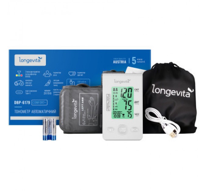 Longevita Тонометр Longevita Авт.вимір.артер.тиску LONGEVITA DBP-6179 (DBP-6179)