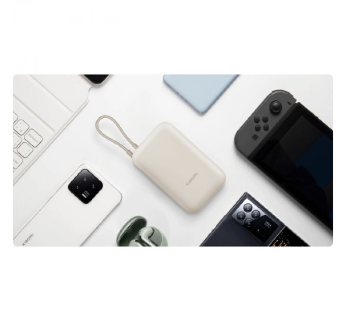 Xiaomi Батарея універсальна Xiaomi 10000mAh 22.5W, Integrated Cable, beige (BHR9072GL)