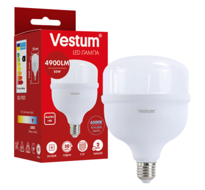 Vestum Лампочка Vestum LED T140 50W 6500K 220V E27 (1-VS-1610)