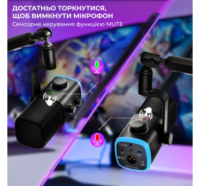 Fifine Мікрофон Fifine AM9 USB Black (AM9)