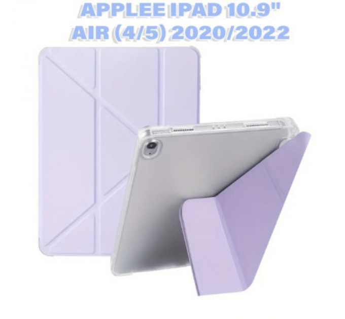 BeCover Чохол до планшета BeCover Ultra Slim Origami Transparent Apple Pencil Apple iPad Air (4/5) 2020/2022 10.9" Purple (711105)