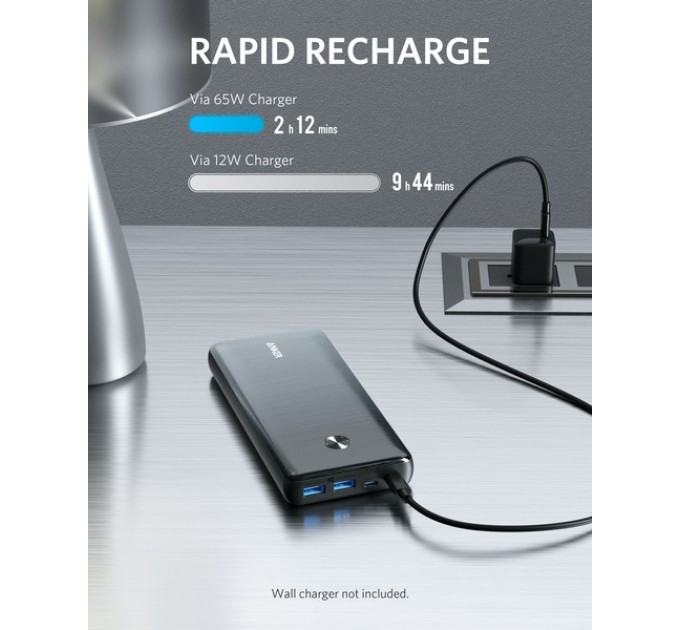 Anker Універсальна мобільна батарея Anker PowerCore III Elite 25600 mAh 87W Black (A1291H11)