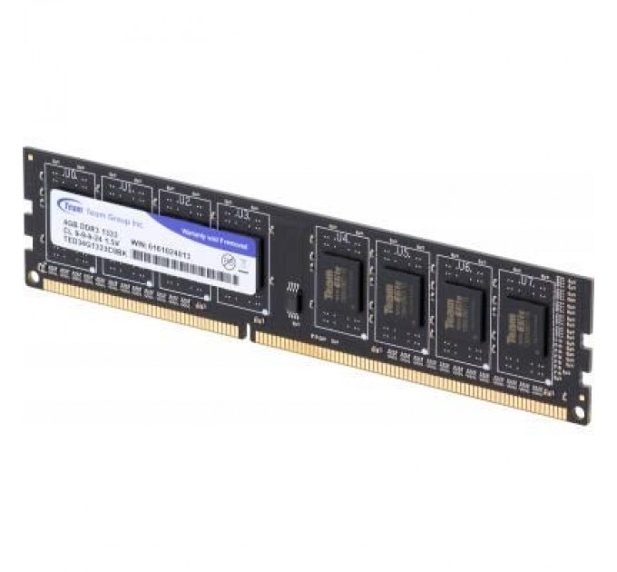 Team Модуль пам'яті для комп'ютера DDR3 4GB 1333 MHz Team (TED34G1333C901 / TED34GM1333C901)