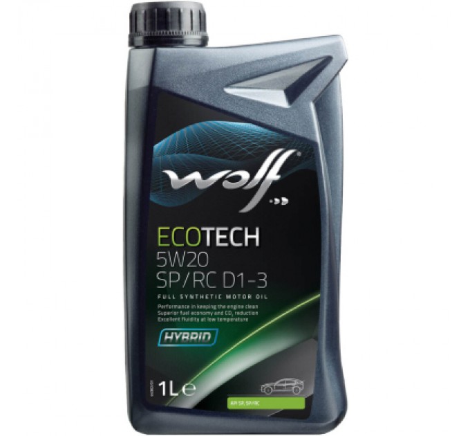 Wolf Моторна олива Wolf ECOTECH 5W20 SP/RC D1-3 1л (1050523)