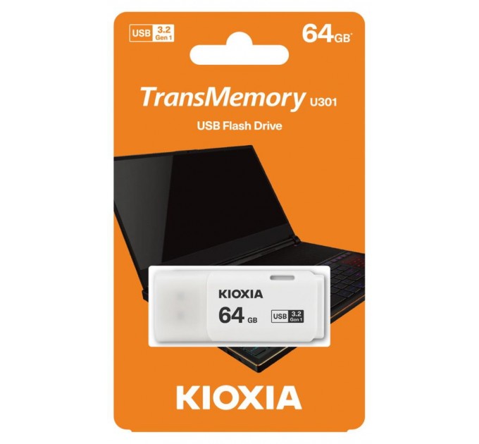 Kioxia Флеш-пам'ять (накопичувач USB) USB3.2 64GB LU301W064GG4 KIOXIA