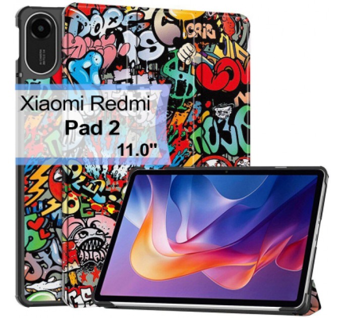 BeCover Чохол до планшета BeCover Smart Xiaomi Redmi Pad 2 11.0" Graffiti (713648)