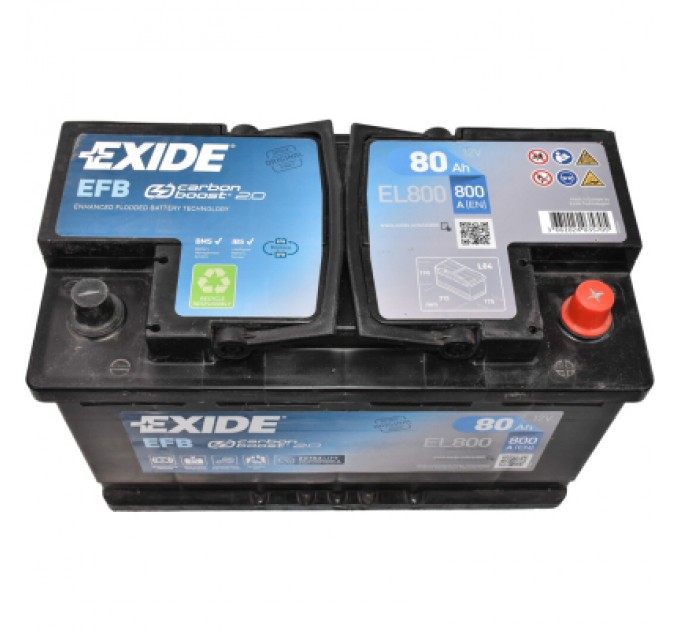 EXIDE Акумулятор автомобільний EXIDE START-STOP EFB 80A (EL800)