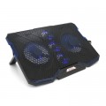 IceCoorel Підставка до ноутбука IceCoorel 10-15.6", 2*140mm + 3*70mm 1400 RPM, 2*USB, 410x290x26mm, Blue (A2)