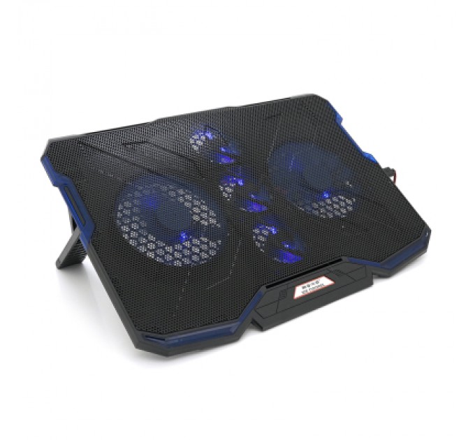 IceCoorel Підставка до ноутбука IceCoorel 10-15.6", 2*140mm + 3*70mm 1400 RPM, 2*USB, 410x290x26mm, Blue (A2)