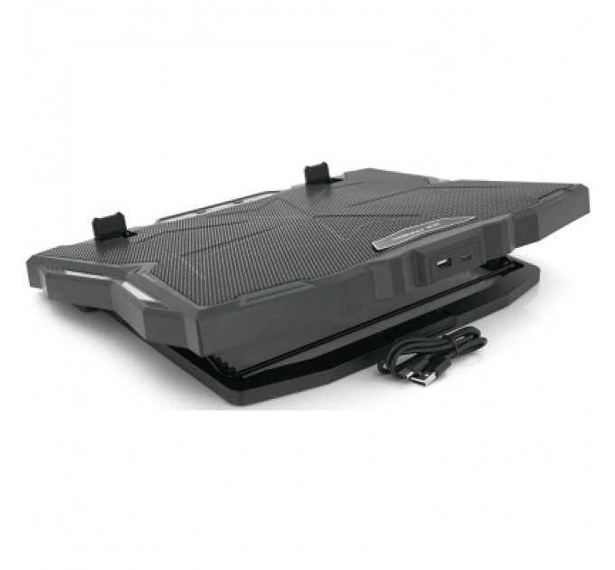 IceCoorel Підставка до ноутбука IceCoorel 10-17", 15*60mm 2500 RPM, TYPE-C+USB, 400x305x39mm, Black (K12)