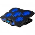 IceCoorel Підставка до ноутбука IceCoorel 10-15", 1*125mm 1400 RPM + 4*70mm 2500 RPM, 2*USB, 365x297x30mm, Blue (K5Bl)