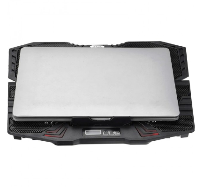 IceCoorel Підставка до ноутбука IceCoorel 10-15", 1*125mm 1400 RPM + 4*70mm 2500 RPM, 2*USB, 365x297x30mm, Blue (K5Bl)