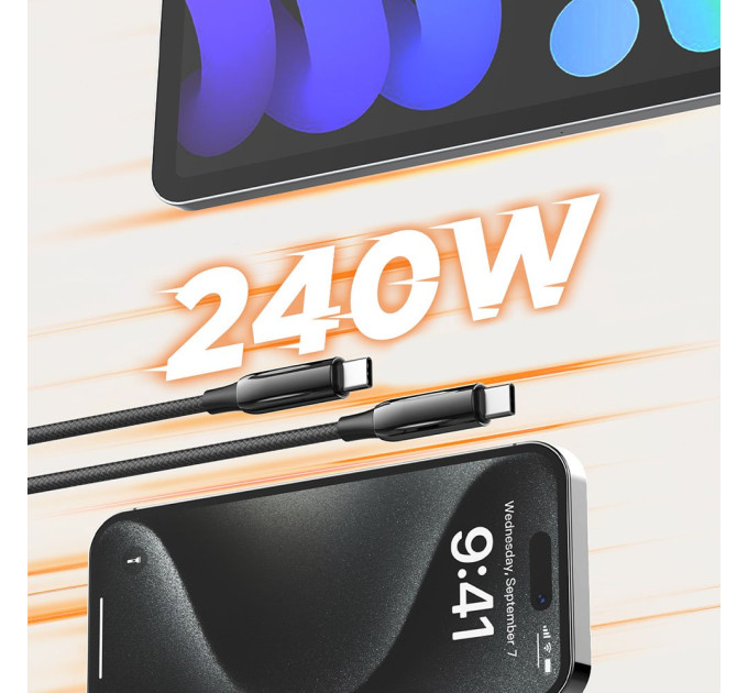 ColorWay Кабель ColorWay USB Type-C + USB Type-C (M/M), 5.0 А, 1 м, Black (CW-CBPDCC069-BK)