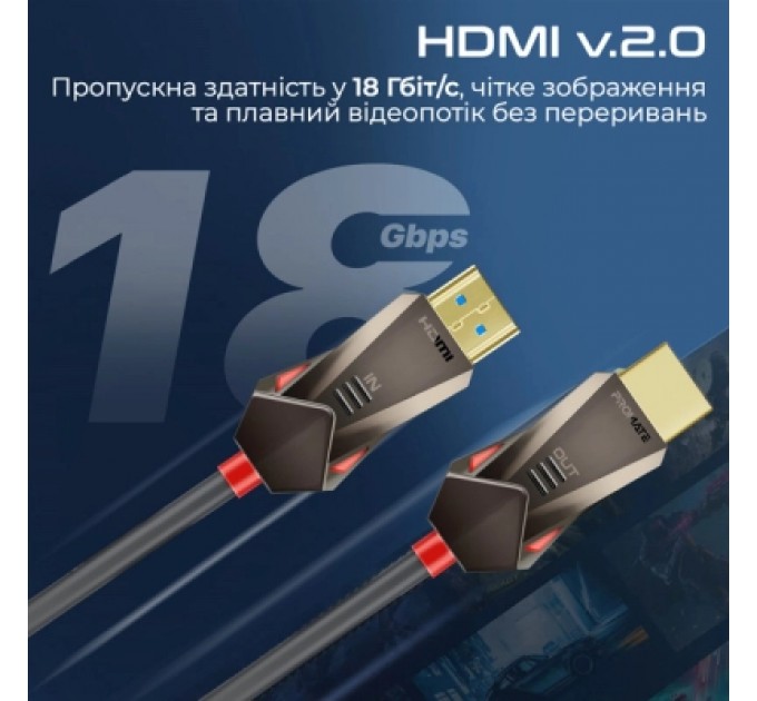 Кабель мультимедійний HDMI to HDMI v.2.0 prolink4k60-20m Promate (prolink4k60-20m)