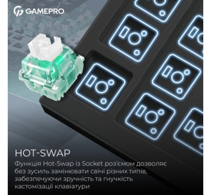 GamePro Клавіатура GamePro Asgard Valhalla Max MK160B MAX USB UA Black (MK160B MAX)