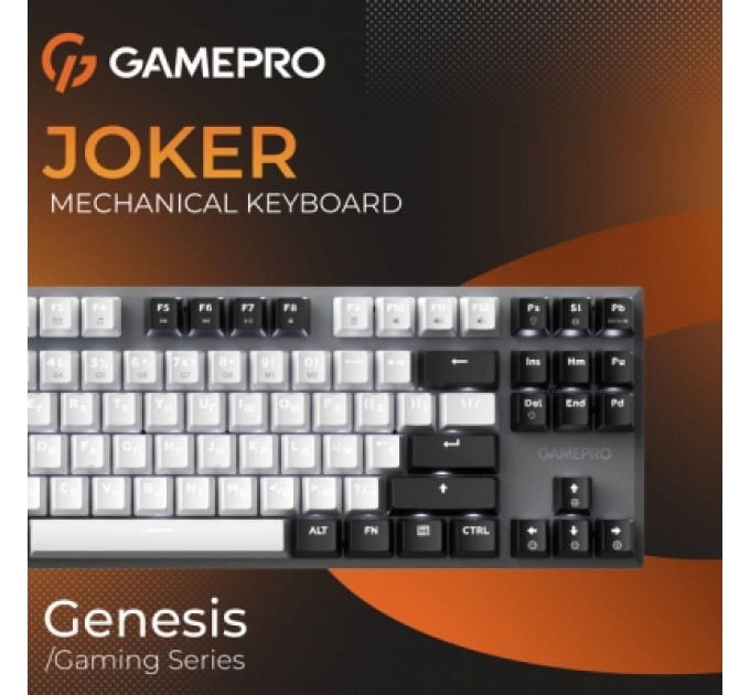 GamePro Клавіатура GamePro Genesis Joker MK124G Outemu Red Switch USB UA Gray (MK124G)