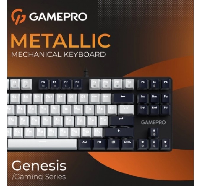 GamePro Клавіатура GamePro Genesis Metallic MK110B Outemu Red Switch USB UA Black (MK110B)