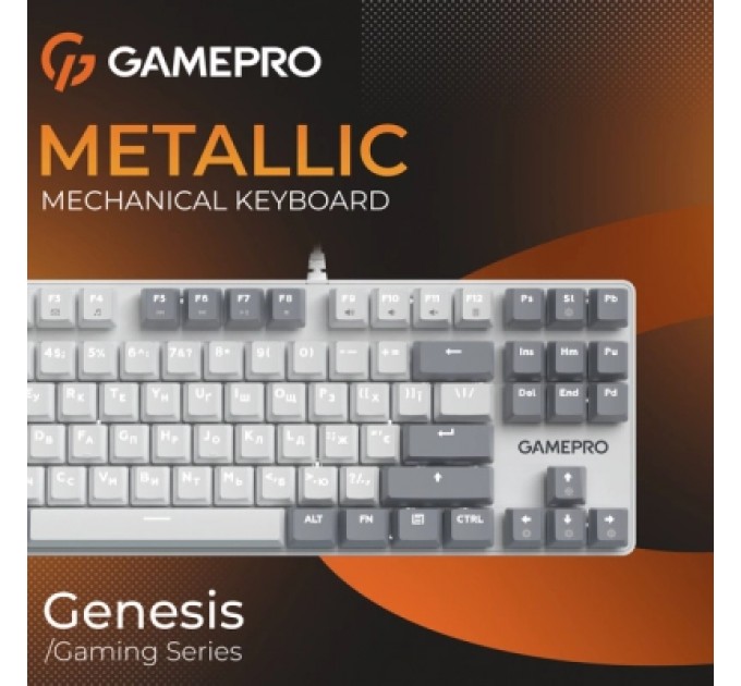 GamePro Клавіатура GamePro Genesis Metallic MK110W Outemu Red Switch USB UA White (MK110W)