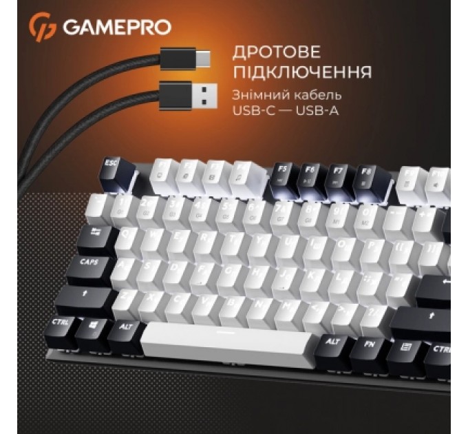 GamePro Клавіатура GamePro Genesis Metallic MK144B Outemu Red Switch USB UA Black (MK144B)
