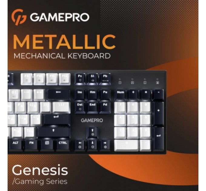 GamePro Клавіатура GamePro Genesis Metallic MK144B Outemu Red Switch USB UA Black (MK144B)