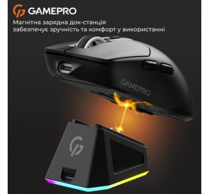 GamePro Мишка GamePro Genesis Airmaster Wireless/Bluetooth/USB Black (GM167B)