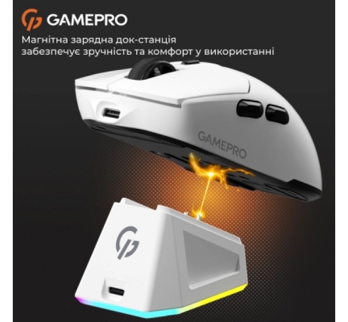 GamePro Мишка GamePro Genesis Airmaster Wireless/Bluetooth/USB White (GM167W)