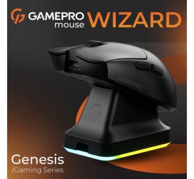 GamePro Мишка GamePro Genesis Wizard Wireless/Bluetooth/USB Black (GM160B)