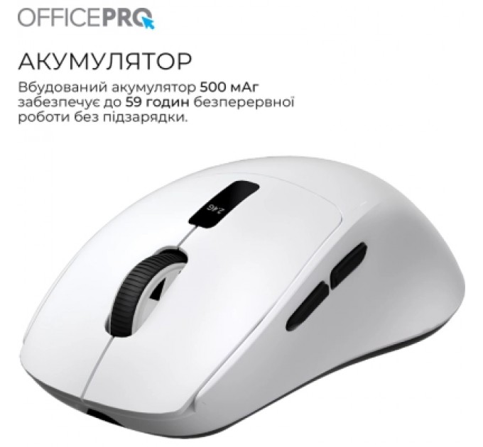 OfficePro Мишка OfficePro M398W Wireless/Bluetooth White (M398W)