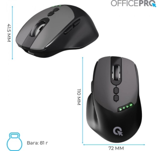 OfficePro Мишка OfficePro M520B Wireless/Bluetooth Black (M520B)