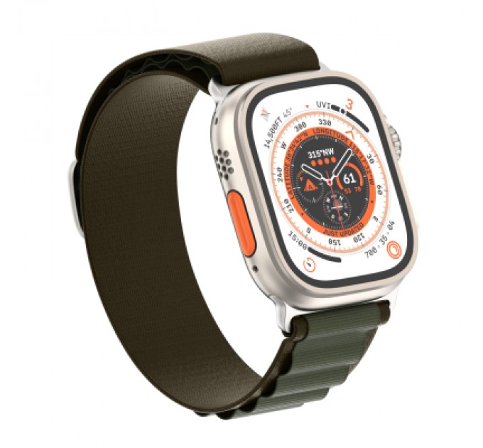 Armorstandart Ремінець до смарт-годинника Armorstandart Alpina Band для Apple Watch 49/46/45/44/42 (Series 1-3) Olive (ARM81045)