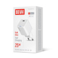 ColorWay Мережевий зарядний пристрій ColorWay GaN Mini 25W PD Port PPS USB-C White (CW-CHS052PD-WT)