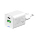ColorWay Мережевий зарядний пристрій ColorWay GaN Mini 30W PD Port PPS USB (Type-C PD + USB QC4.0) White (CW-CHS053PD-WT)