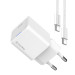 ColorWay Мережевий зарядний пристрій ColorWay GaN Mini 30W PD Port PPS USB-C White (CW-CHS054PDC-WT) + кабель USB Type-C