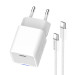 ColorWay Мережевий зарядний пристрій ColorWay GaN Mini 30W PD Port PPS USB-C White (CW-CHS054PDC-WT) + кабель USB Type-C