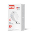 ColorWay Мережевий зарядний пристрій ColorWay GaN Mini 30W PD Port PPS USB-C White (CW-CHS054PD-WT)