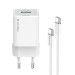 ColorWay Мережевий зарядний пристрій ColorWay GaN Mini 35W PD Port PPS USB (Type-C PD + USB QC4.0) White (CW-CHS055PDC-WT) + кабель USB Type-C
