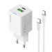 ColorWay Мережевий зарядний пристрій ColorWay GaN Mini 35W PD Port PPS USB (Type-C PD + USB QC4.0) White (CW-CHS055PDC-WT) + кабель USB Type-C