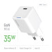 ColorWay Мережевий зарядний пристрій ColorWay GaN Mini 35W PD Port PPS USB-C White (CW-CHS056PD-WT)