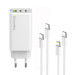 ColorWay Мережевий зарядний пристрій ColorWay GaN Mini 65W PD Port PPS USB (USB-2C1A) White (CW-CHS058PDCL-WT) + кабель Type-C&Lightning