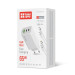 ColorWay Мережевий зарядний пристрій ColorWay GaN Mini 65W PD Port PPS USB (USB-2C1A) White (CW-CHS058PDCL-WT) + кабель Type-C&Lightning