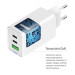 ColorWay Мережевий зарядний пристрій ColorWay GaN Mini 65W PD Port PPS USB (USB-2C1A) White (CW-CHS058PD-WT)