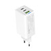 ColorWay Мережевий зарядний пристрій ColorWay GaN Mini 65W PD Port PPS USB (USB-2C1A) White (CW-CHS058PD-WT)