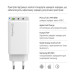 ColorWay Мережевий зарядний пристрій ColorWay GaN Mini 65W PD Port PPS USB (USB-2C1A) White (CW-CHS058PD-WT)
