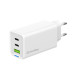 ColorWay Мережевий зарядний пристрій ColorWay GaN Mini 65W PD Port PPS USB (USB-2C1A) White (CW-CHS058PD-WT)