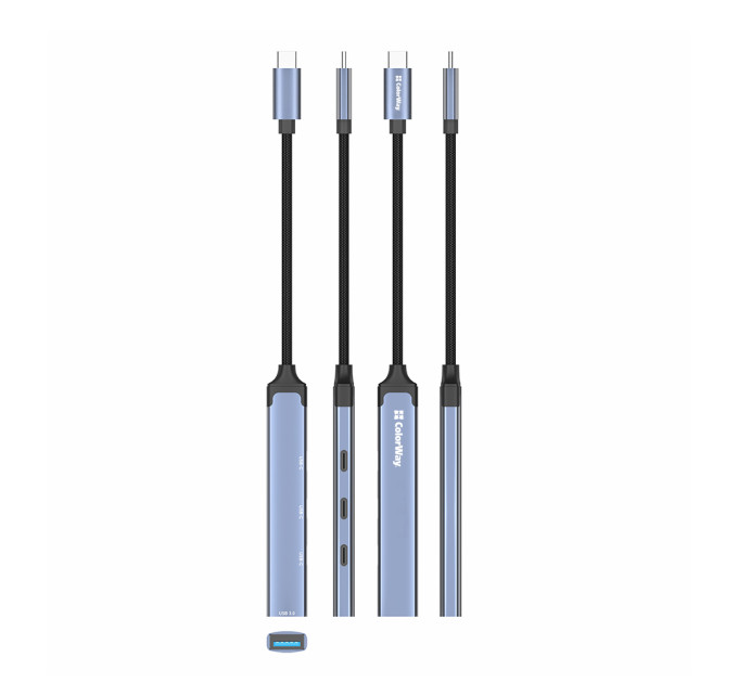 ColorWay Концентратор СolorWay USB-C 4-в-1 USB-C2.0х3/USB3.0 (CW-HUB07)