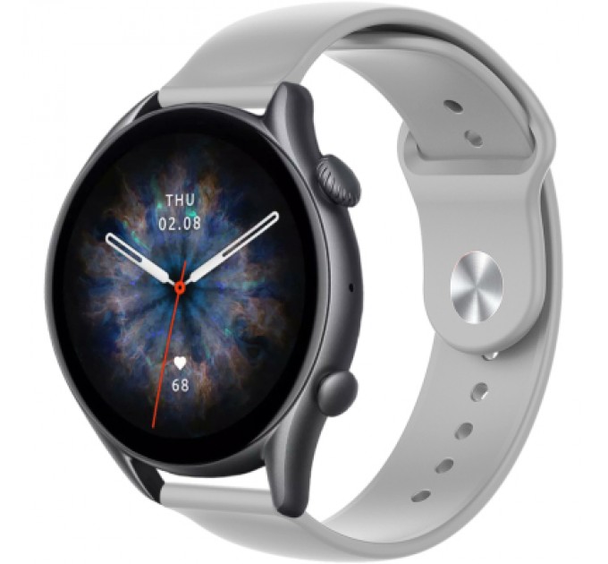 Armorstandart Ремінець до смарт-годинника Armorstandart Silicone Watch Strap 22mm Light Grey (ARM80664)