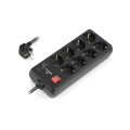REAL-EL Фільтр живлення REAL-EL RS-Protect 805 3м Black (EL122300043)