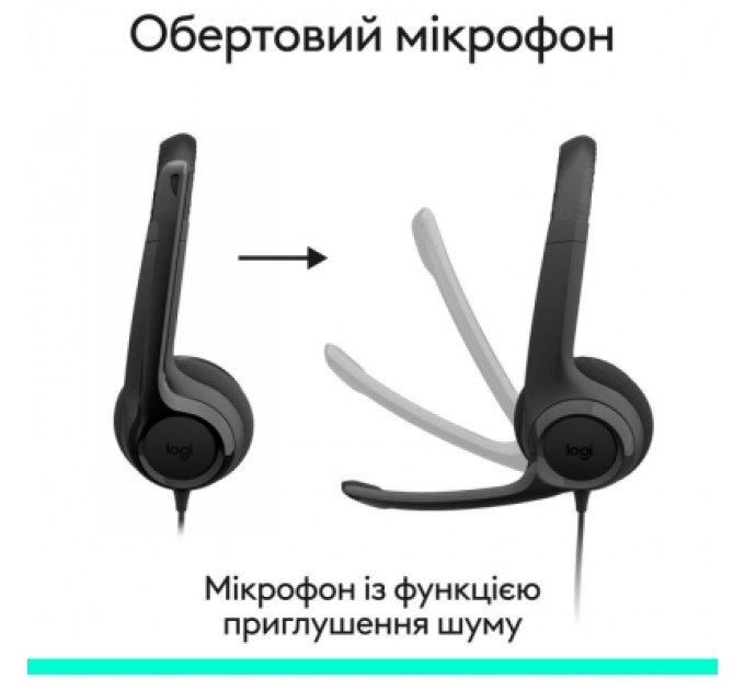 Logitech Навушники Logitech H390 USB-C Midnight Black (981-001576)