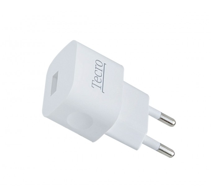 Сетевое зарядное устройство Tecro (1xUSB, 1A) White (TR-CHG01-WT)