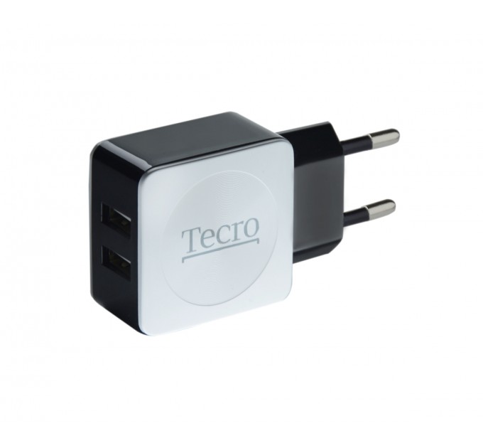 Сетевое зарядное устройство Tecro (2xUSB, 2.1A) Black, White (TR-CHG02-BW)